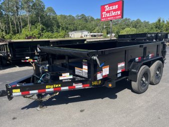 New 14LP-12BK6SIRPD BIG TEX 7' X 12' DUMP TRAILER W/ TARP & COMBO REAR GATE W/ 6' SLIDE IN RAMPS