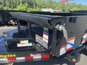 New 14LP-12BK6SIRPD BIG TEX 7' X 12' DUMP TRAILER W/ TARP & COMBO REAR GATE W/ 6' SLIDE IN RAMPS