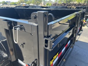 New 14LP-12BK6SIRPD BIG TEX 7' X 12' DUMP TRAILER W/ TARP & COMBO REAR GATE W/ 6' SLIDE IN RAMPS