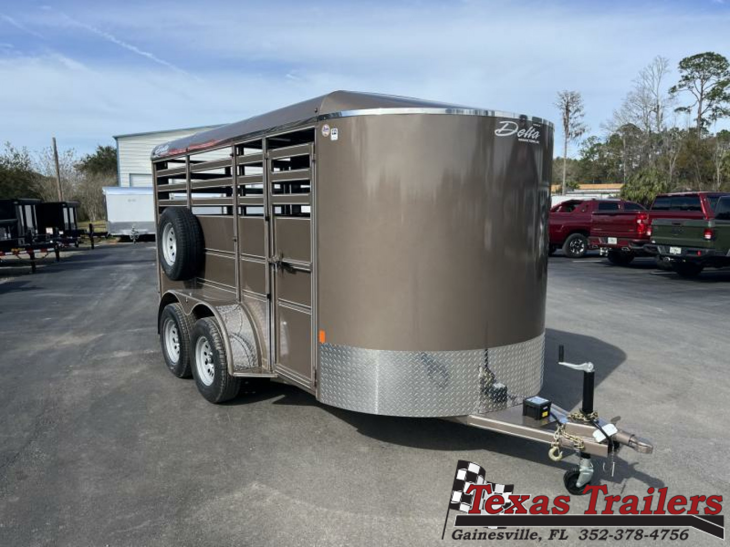 New 500ES-14 DELTA 6' X 14' X 6'6" TALL ECONOMY LIVESTOCK TRAILER