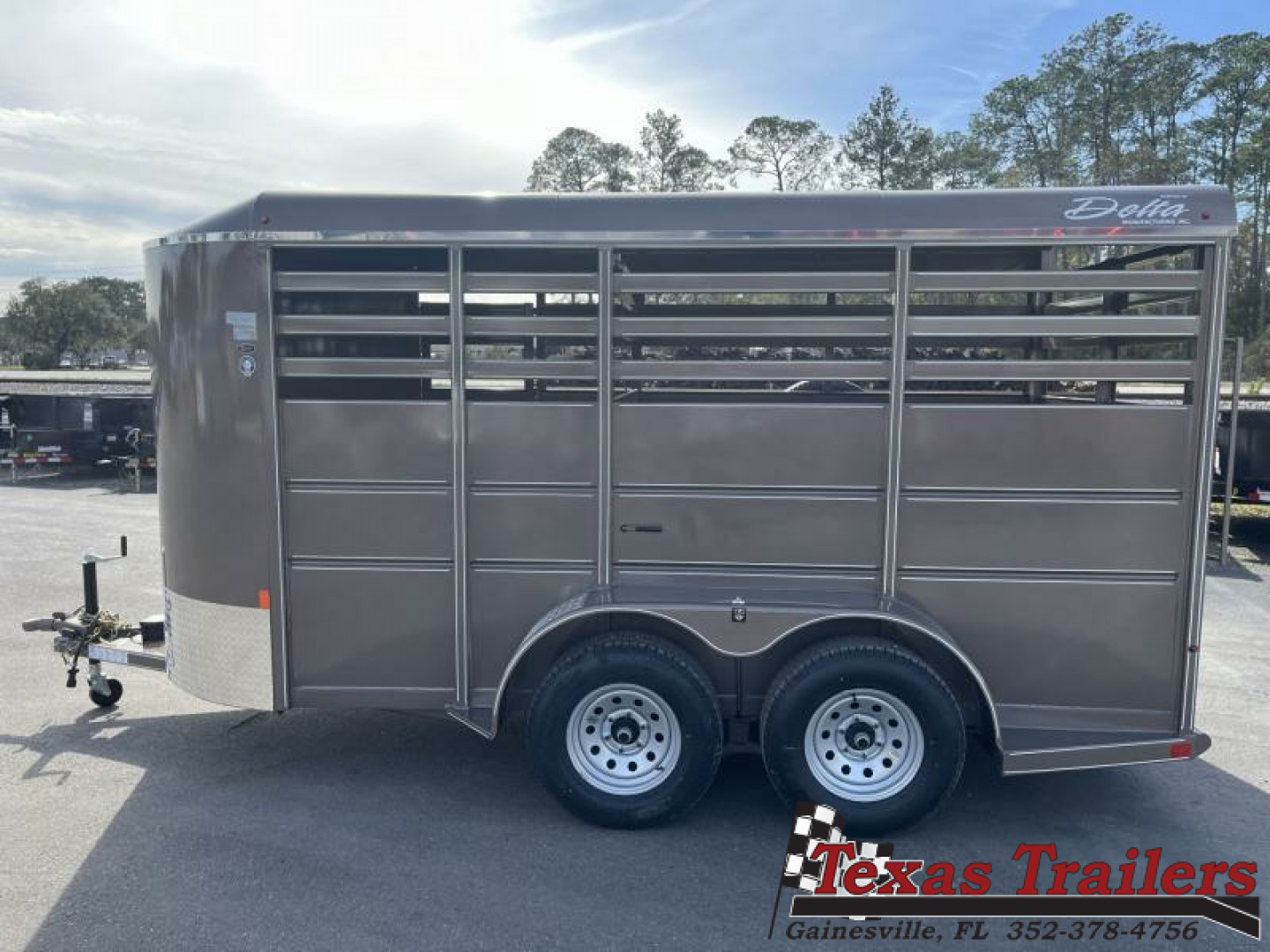 New 500ES-14 DELTA 6' X 14' X 6'6" TALL ECONOMY LIVESTOCK TRAILER
