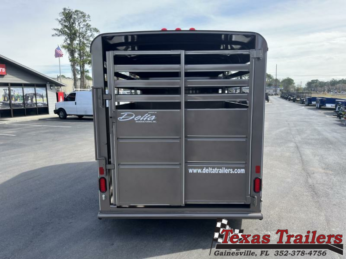 New 500ES-14 DELTA 6' X 14' X 6'6" TALL ECONOMY LIVESTOCK TRAILER