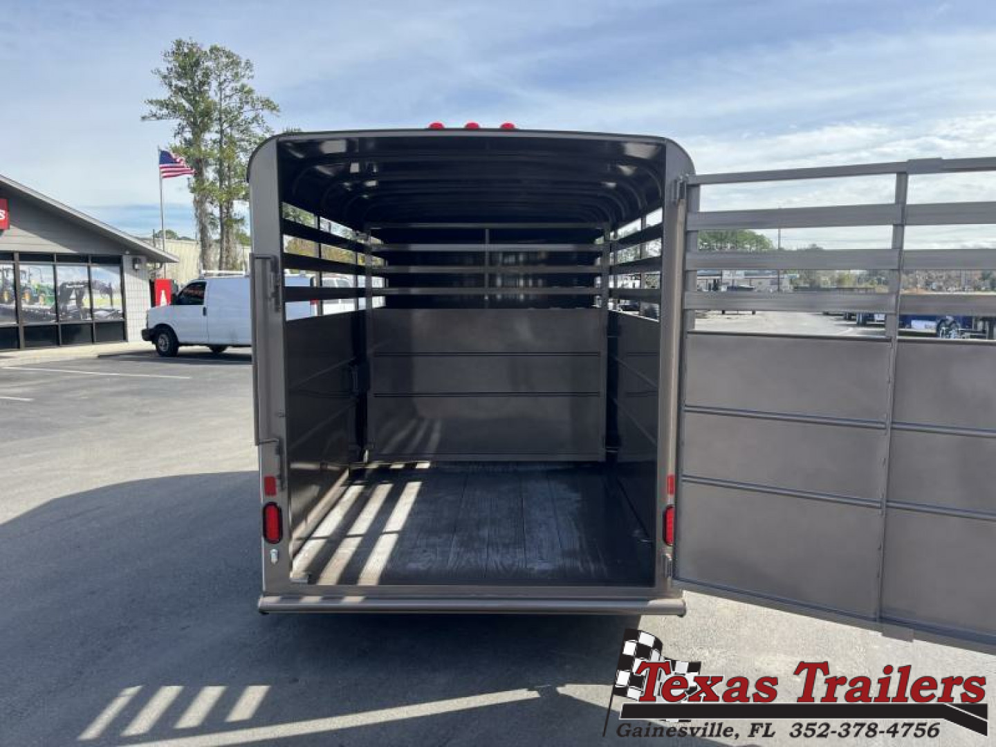 New 500ES-14 DELTA 6' X 14' X 6'6" TALL ECONOMY LIVESTOCK TRAILER