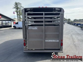New 500ES-14 DELTA 6' X 14' X 6'6" TALL ECONOMY LIVESTOCK TRAILER