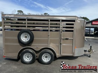 New 500ES-14 DELTA 6' X 14' X 6'6" TALL ECONOMY LIVESTOCK TRAILER