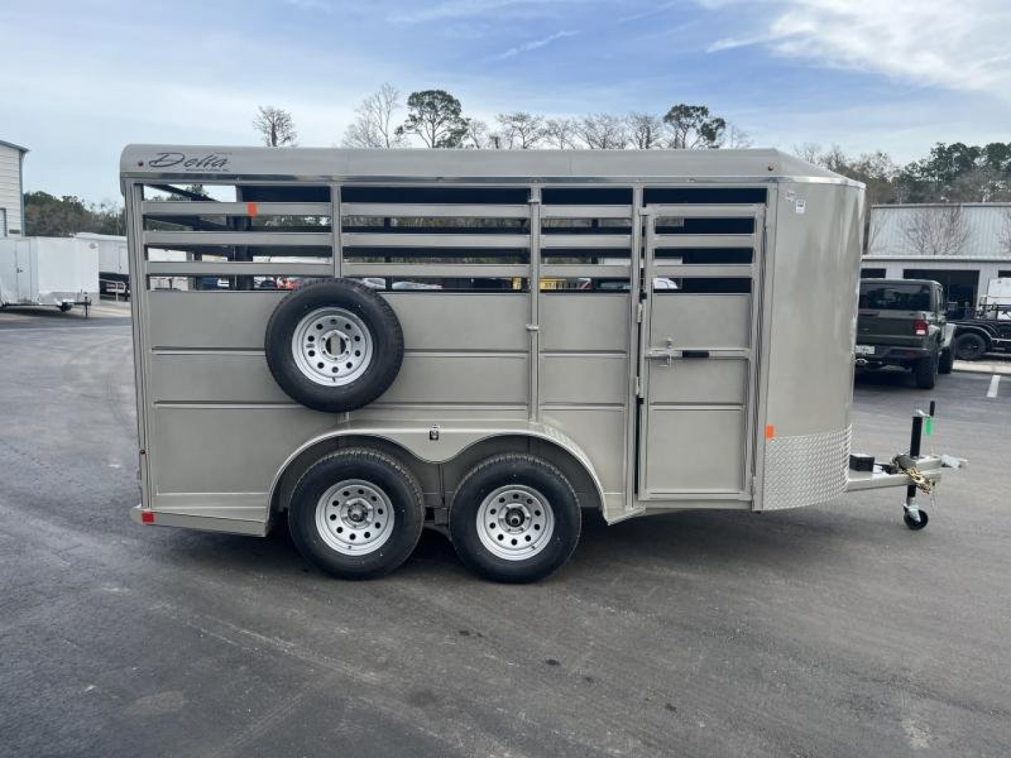 New 500ES-14 DELTA 6' X 14' X 6'6" TALL ECONOMY LIVESTOCK TRAILER