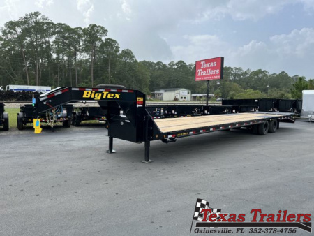 New 25GN-40D5A-MRBK BIG TEX 8.5' X 40' FLATBED TRAILER W/ UPGRADED TIRES & HYDRAULIC JACK UPGRADE