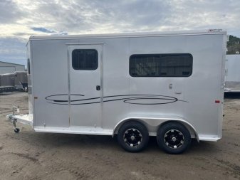 New AMB67TACK FRONTIER 6'8" X 14'8" STRAIGHT LOAD / TWO HORSE TRAILER