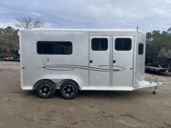 New AMB67TACK FRONTIER 6'8" X 14'8" STRAIGHT LOAD / TWO HORSE TRAILER