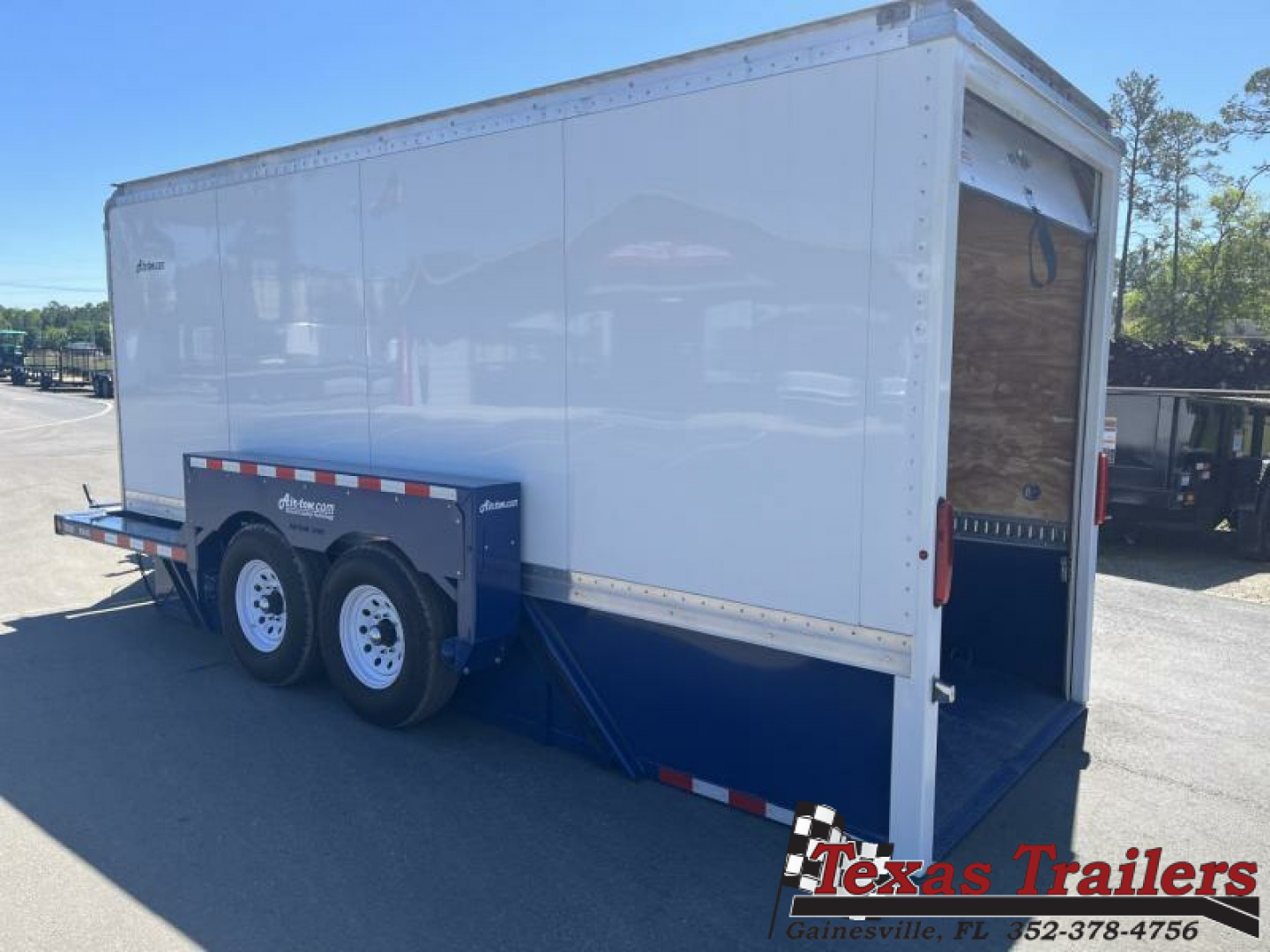 New E16-XL AIR TOW 6'3" X 16' DROP DECK / ENCLOSED CARGO TRAILER