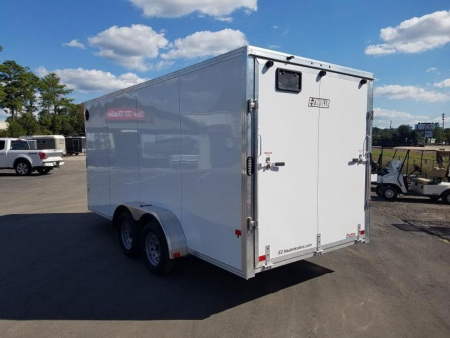 New EZEC7X14- IF E-Z HAULER 7' X14' ALL ALUMINUM FRAME ENCLOSED CARGO TRAILER W/ REAR RAMP DOOR & SIDE DOOR