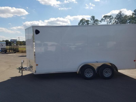 New EZEC7X14- IF E-Z HAULER 7' X14' ALL ALUMINUM FRAME ENCLOSED CARGO TRAILER W/ REAR RAMP DOOR & SIDE DOOR