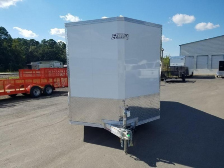 New EZEC7X14- IF E-Z HAULER 7' X14' ALL ALUMINUM FRAME ENCLOSED CARGO TRAILER W/ REAR RAMP DOOR & SIDE DOOR