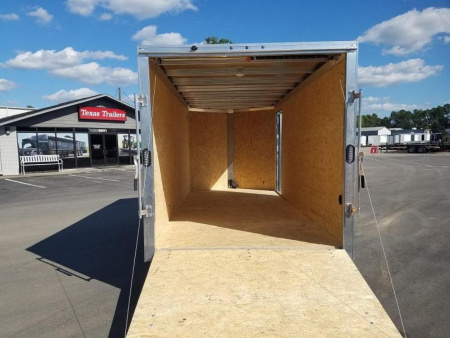 New EZEC7X14- IF E-Z HAULER 7' X14' ALL ALUMINUM FRAME ENCLOSED CARGO TRAILER W/ REAR RAMP DOOR & SIDE DOOR