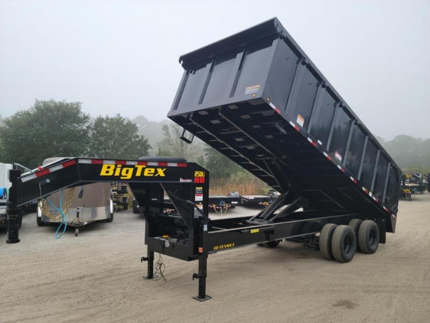New 25DU-20BK8SIR BIG TEX 8' X 20' DUAL TANDEM GOOSENECK DUMP TRAILER W/ 4' SIDES