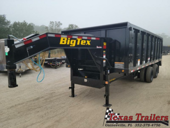 New 25DU-20BK8SIR BIG TEX 8' X 20' DUAL TANDEM GOOSENECK DUMP TRAILER W/ 4' SIDES