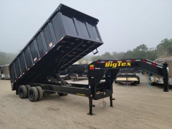 New 25DU-20BK8SIR BIG TEX 8' X 20' DUAL TANDEM GOOSENECK DUMP TRAILER W/ 4' SIDES