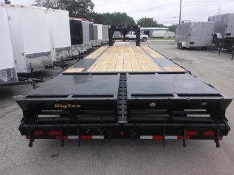 New 16GN-30D5A-MRBK BIG TEX 8.5' X 30' GOOSENECK FLAT BED W/ MEGA RAMPS & FREE SPARE TIRE *NON-CDL*
