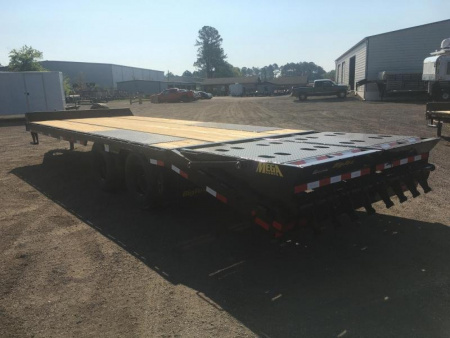 New 25PH-20BK+5MR BIG TEX 8.5' X 25' FLATBED TRAILER W/ MEGA RAMPS & LOAD RANGE E 10-PLY TIRES