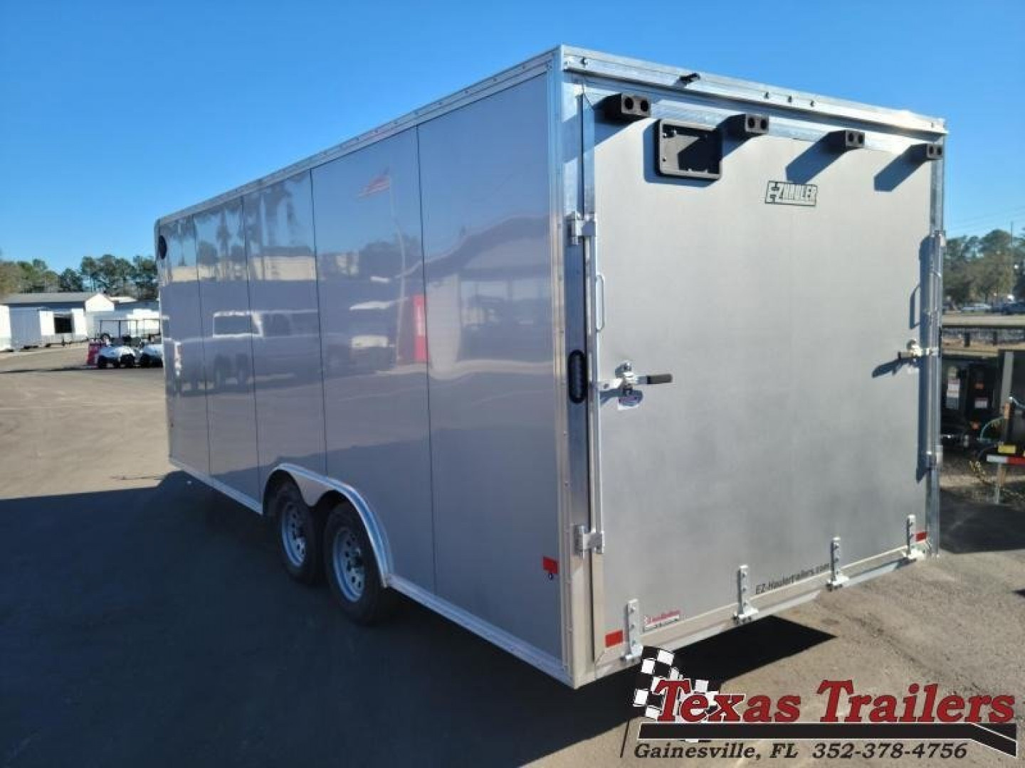 New EZEC8.5X20-IF E-Z HAULER 8.5' X 20' ALL ALUMINUM FRAME ENCLOSED CARGO TRAILER W/ REAR RAMP DOOR & SIDE DOOR