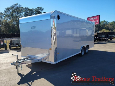 New EZEC8.5X20-IF E-Z HAULER 8.5' X 20' ALL ALUMINUM FRAME ENCLOSED CARGO TRAILER W/ REAR RAMP DOOR & SIDE DOOR