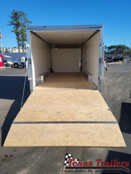 New EZEC8.5X20-IF E-Z HAULER 8.5' X 20' ALL ALUMINUM FRAME ENCLOSED CARGO TRAILER W/ REAR RAMP DOOR & SIDE DOOR