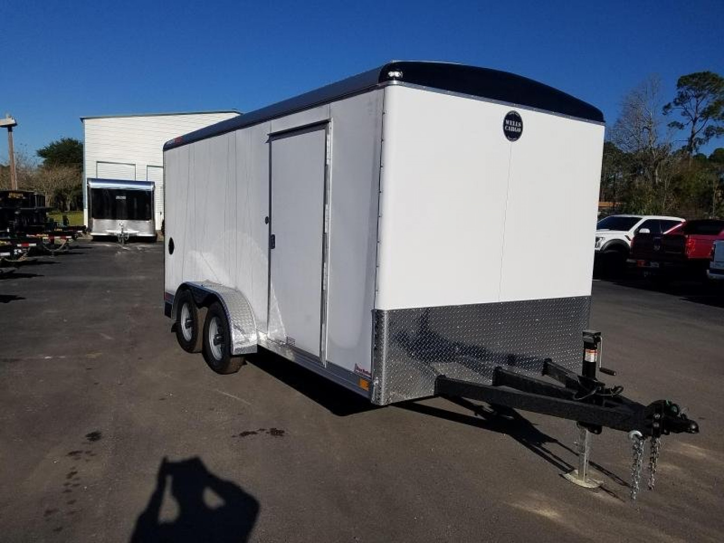 New WHD716T2 WELLS CARGO 7' X 16' HEAVY DUTY COMMERCIAL ENCLOSED CARGO TRAILER W/ REAR RAMP DOOR & SIDE DOOR
