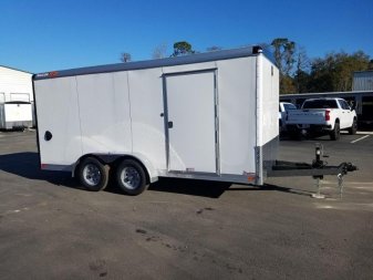 New WHD716T2 WELLS CARGO 7' X 16' HEAVY DUTY COMMERCIAL ENCLOSED CARGO TRAILER W/ REAR RAMP DOOR & SIDE DOOR