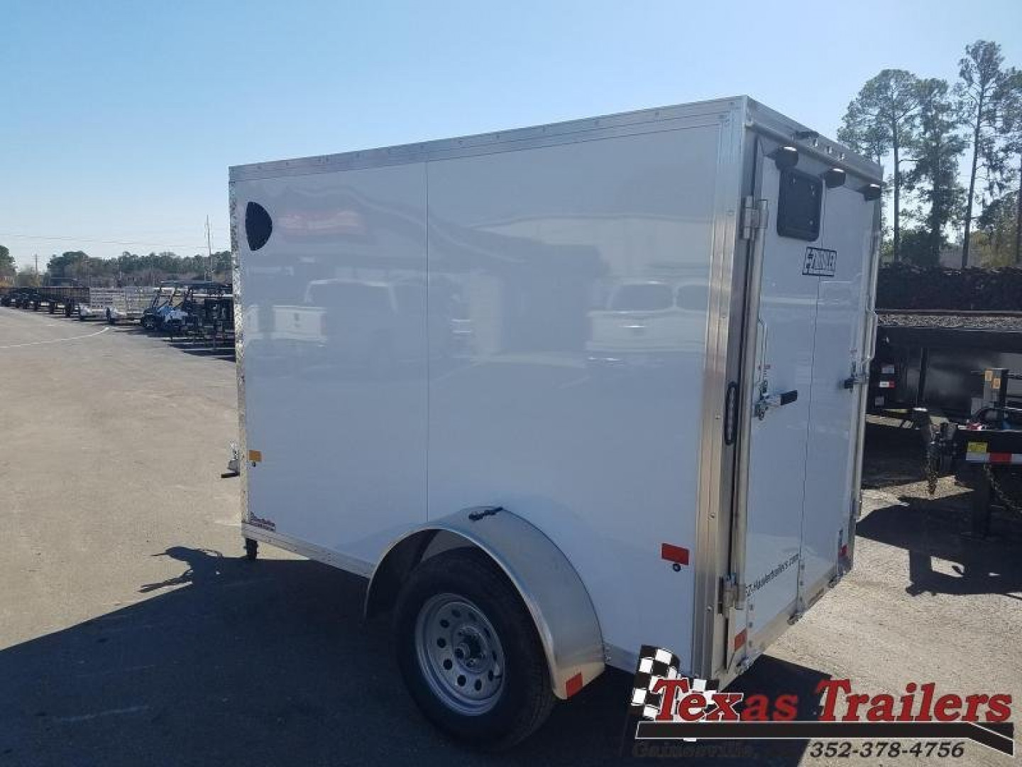 New EZEC5X8 SA-IF E-Z HAULER 5' X 8' ALL ALUMINUM FRAME ENCLOSED CARGO TRAILER W/ REAR RAMP DOOR