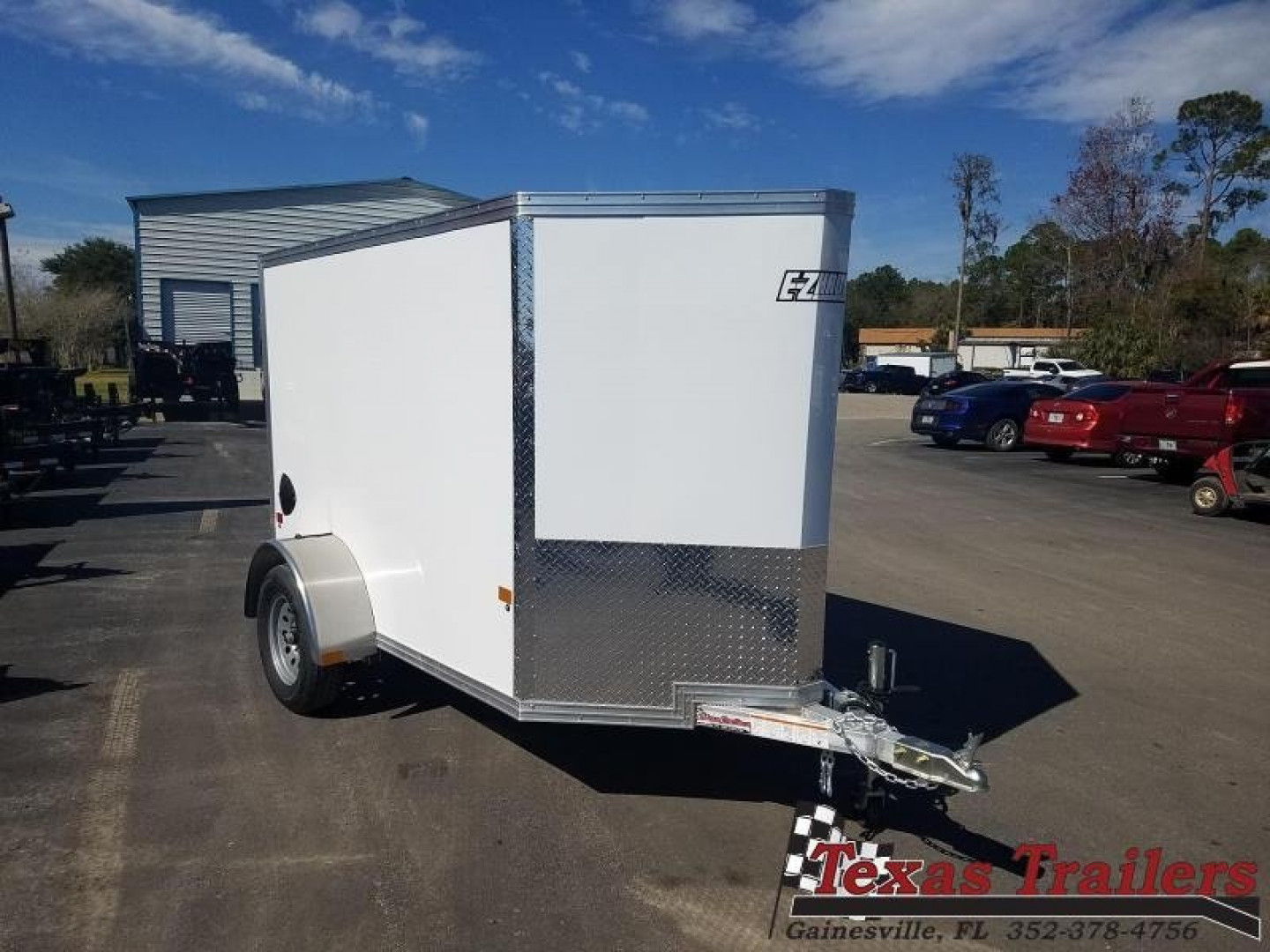 New EZEC5X8 SA-IF E-Z HAULER 5' X 8' ALL ALUMINUM FRAME ENCLOSED CARGO TRAILER W/ REAR RAMP DOOR