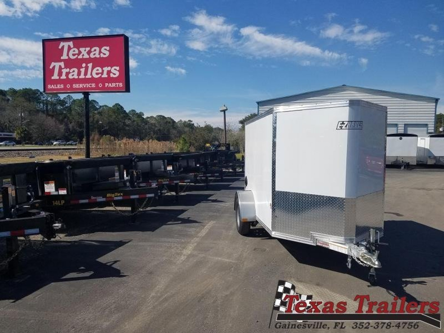 New EZEC5X8 SA-IF E-Z HAULER 5' X 8' ALL ALUMINUM FRAME ENCLOSED CARGO TRAILER W/ REAR RAMP DOOR