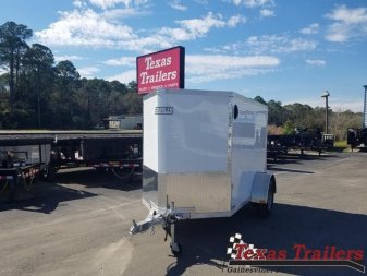 New EZEC5X8 SA-IF E-Z HAULER 5' X 8' ALL ALUMINUM FRAME ENCLOSED CARGO TRAILER W/ REAR RAMP DOOR