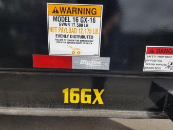 New 16GX-16BK-P4 BIG TEX 7' X 16' DUMP TRAILER W/ 4' SIDES