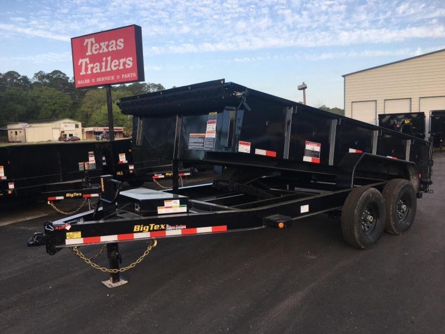 New 16LP-14BK6SIRPD BIG TEX 7' X 14' DUMP TRAILER W/ TARP & COMBO REAR GATE W/ 6' SLIDE IN RAMPS