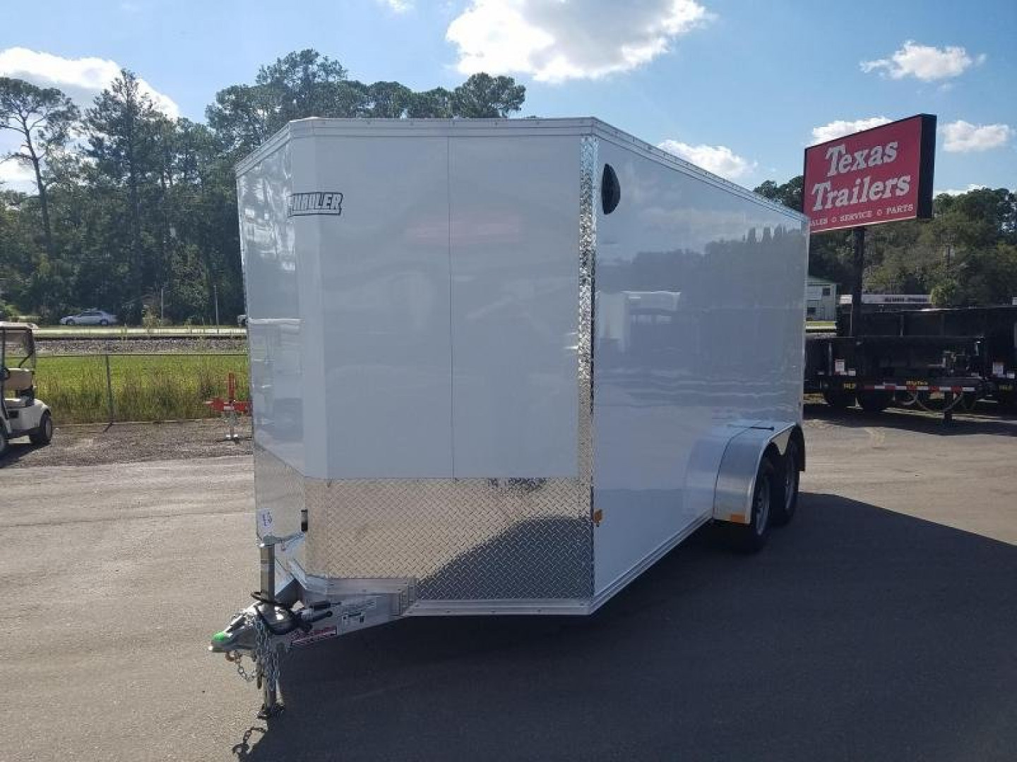 New EZEC7X16- IF E-Z HAULER 7' X 16' ALL ALUMINUM FRAME ENCLOSED CARGO TRAILER W/ REAR RAMP DOOR & SIDE DOOR