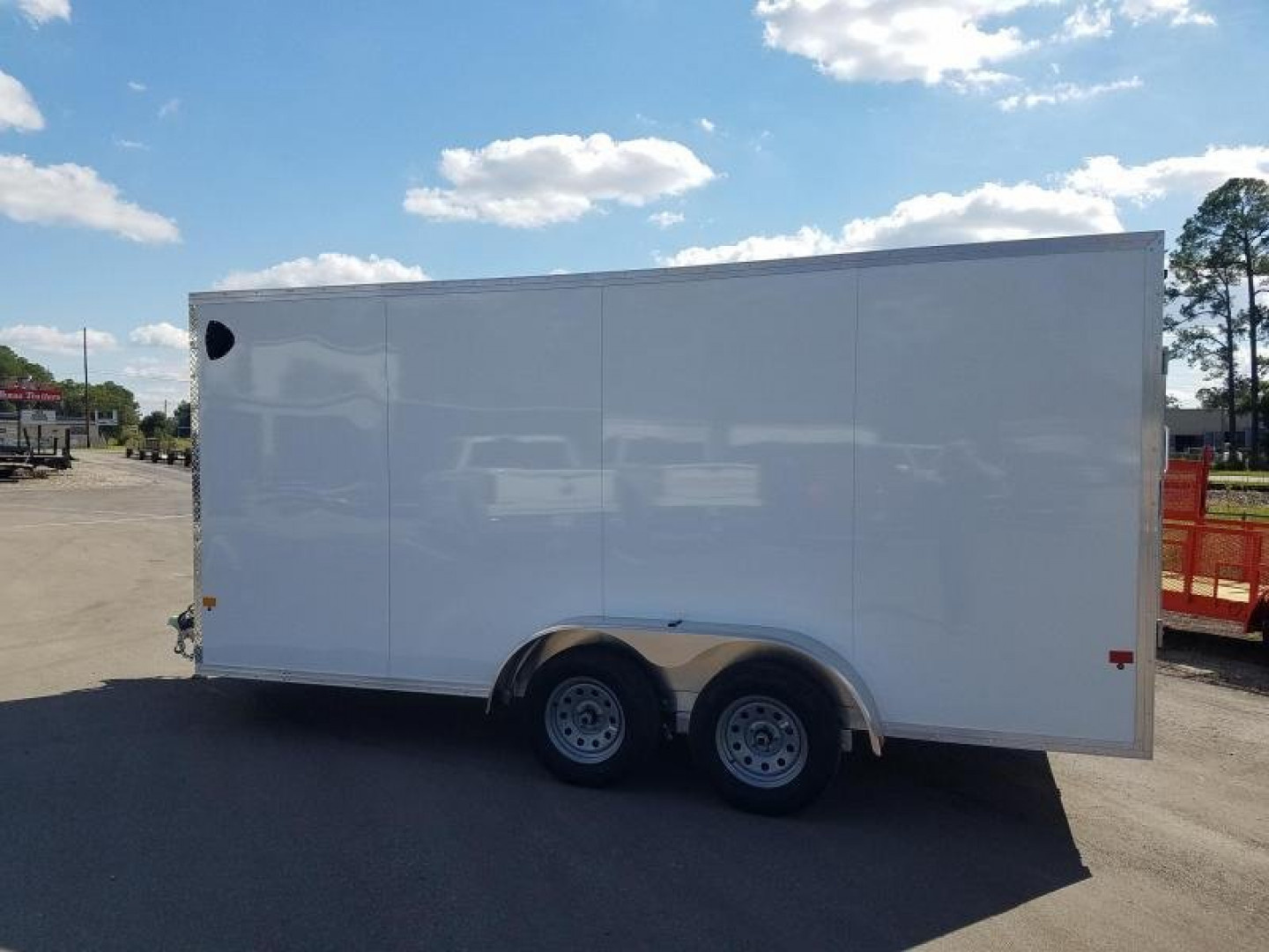 New EZEC7X16- IF E-Z HAULER 7' X 16' ALL ALUMINUM FRAME ENCLOSED CARGO TRAILER W/ REAR RAMP DOOR & SIDE DOOR