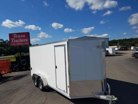 New EZEC7X16- IF E-Z HAULER 7' X 16' ALL ALUMINUM FRAME ENCLOSED CARGO TRAILER W/ REAR RAMP DOOR & SIDE DOOR