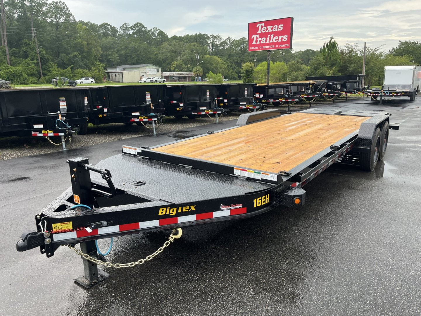 New 16EH-22D3A-MRBK BIG TEX 7' X 22' EQUIPMENT TRAILER WITH MEGA RAMPS