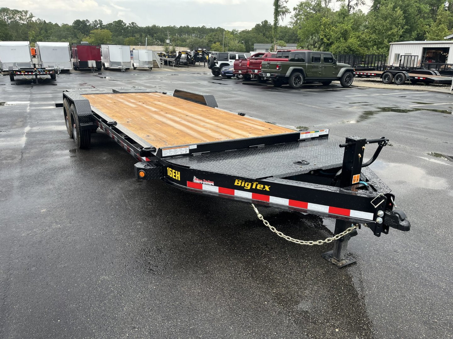 New 16EH-22D3A-MRBK BIG TEX 7' X 22' EQUIPMENT TRAILER WITH MEGA RAMPS