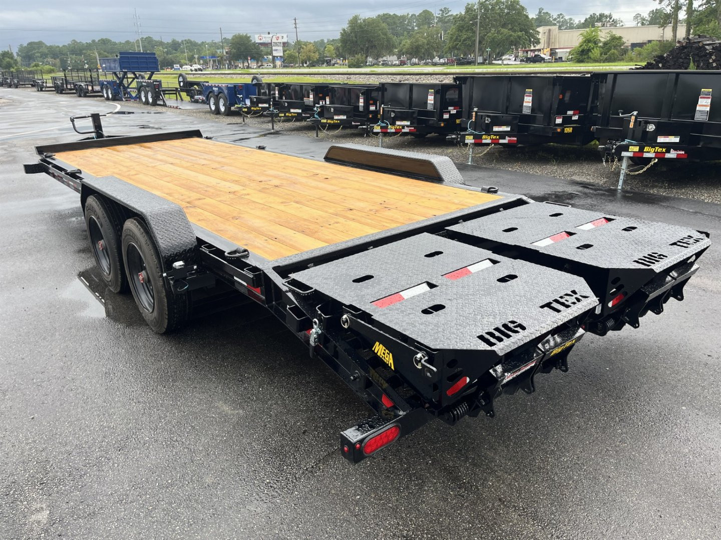 New 16EH-22D3A-MRBK BIG TEX 7' X 22' EQUIPMENT TRAILER WITH MEGA RAMPS