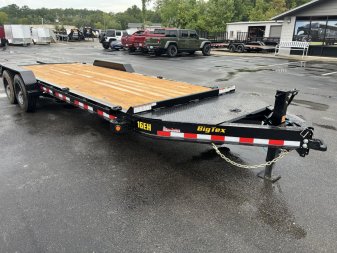 New 16EH-22D3A-MRBK BIG TEX 7' X 22' EQUIPMENT TRAILER WITH MEGA RAMPS