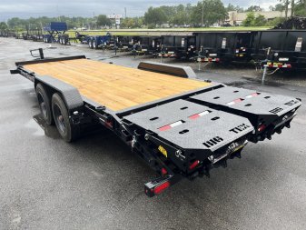 New 16EH-22D3A-MRBK BIG TEX 7' X 22' EQUIPMENT TRAILER WITH MEGA RAMPS