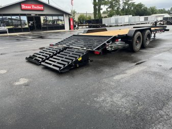 New 16EH-22D3A-MRBK BIG TEX 7' X 22' EQUIPMENT TRAILER WITH MEGA RAMPS