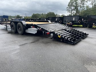 New 16EH-22D3A-MRBK BIG TEX 7' X 22' EQUIPMENT TRAILER WITH MEGA RAMPS
