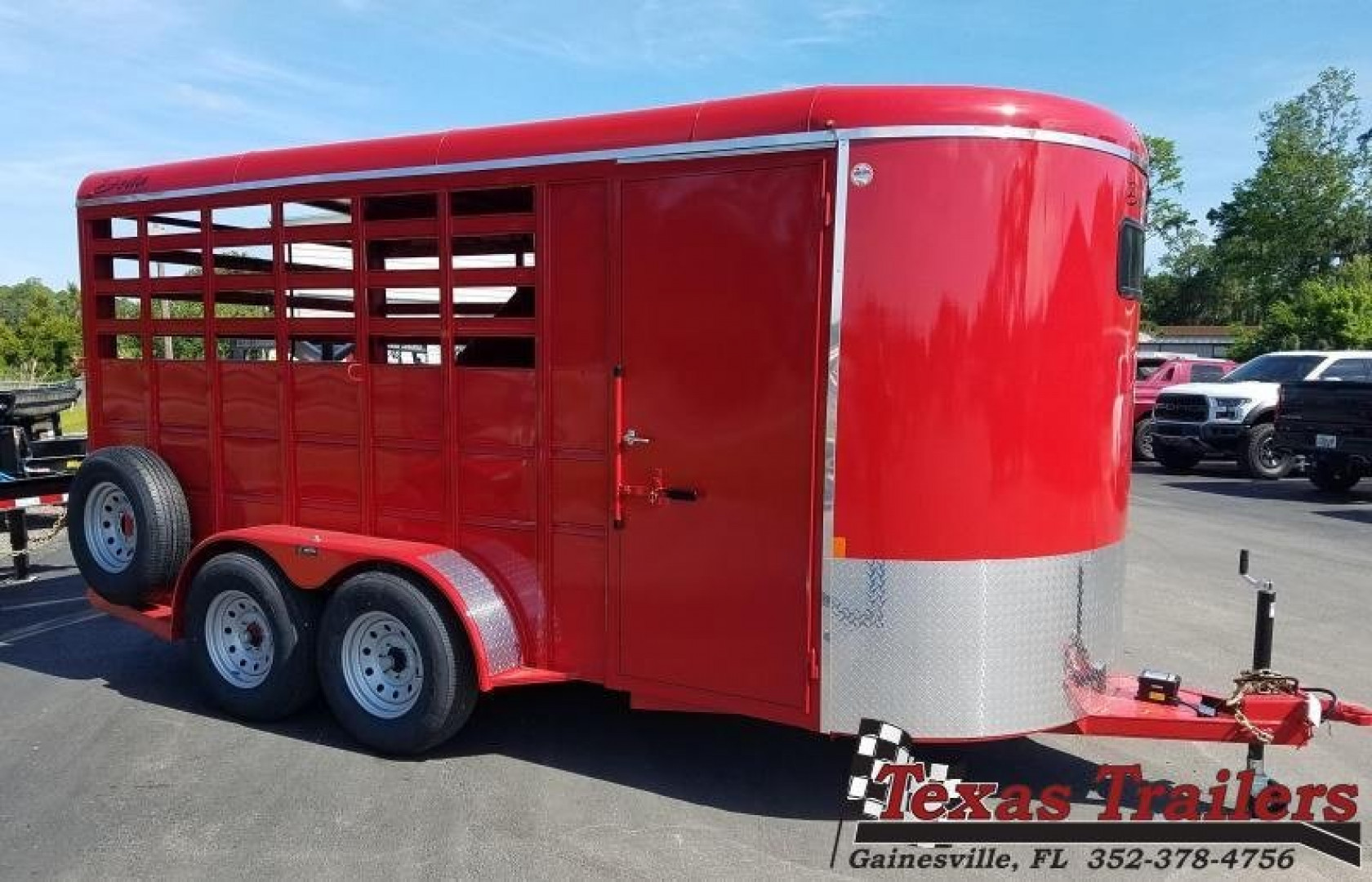 New 500-16COMBO DELTA 6'8" X 16' X 7' TALL 3 HORSE COMBO / LIVESTOCK TRAILER