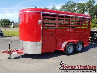 New 500-16COMBO DELTA 6'8" X 16' X 7' TALL 3 HORSE COMBO / LIVESTOCK TRAILER