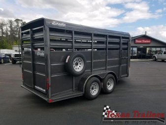 New 500ES-16 DELTA 6' X 16' X 6'6" TALL ECONOMY LIVESTOCK TRAILER