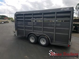 New 500ES-16 DELTA 6' X 16' X 6'6" TALL ECONOMY LIVESTOCK TRAILER