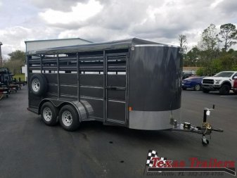 New 500ES-16 DELTA 6' X 16' X 6'6" TALL ECONOMY LIVESTOCK TRAILER