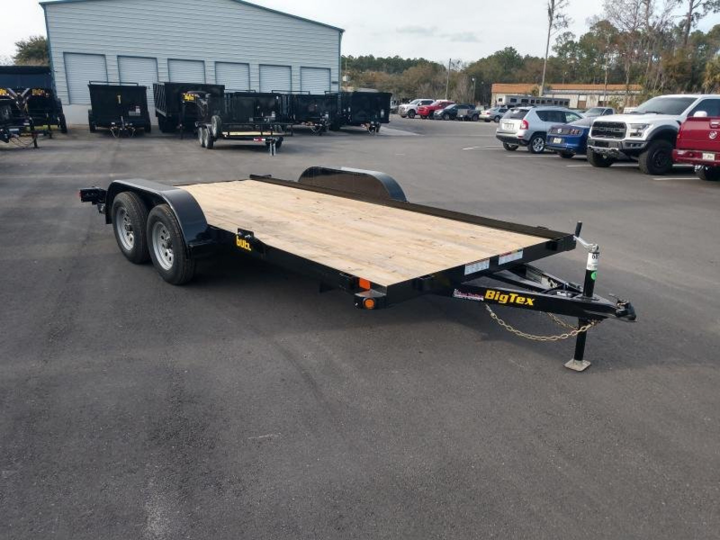 New 60EC-16BK BIG TEX 7' X 16' CAR HAULER W/ SLIDE OUT RAMPS F0R REAR OR SIDE LOAD